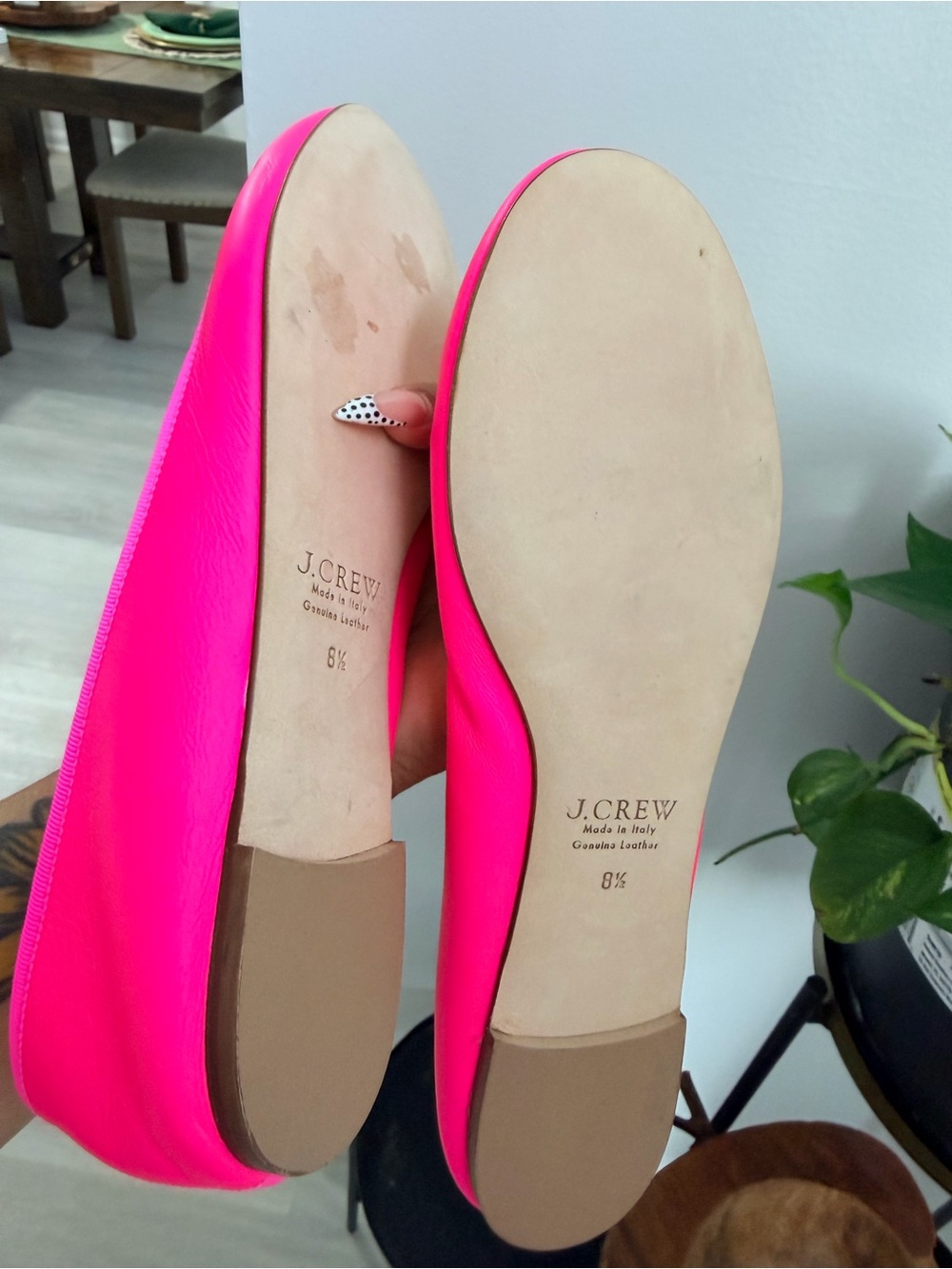 J. Crew Women's Ballet Flats in Neon Pink - Picture 3 of 4